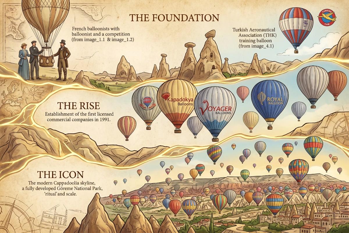 The History of Hot Air Balloons in Cappadocia